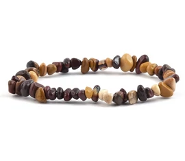 Szemcse- és gömbölyített ásvány karkötő